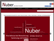 Tablet Screenshot of baumietpark-nuber.de